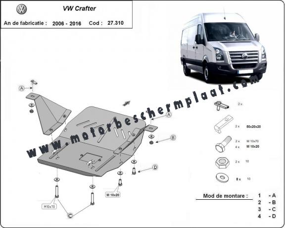 Motor en Versnellingsbak Beschermplaat voor Volkswagen Crafter