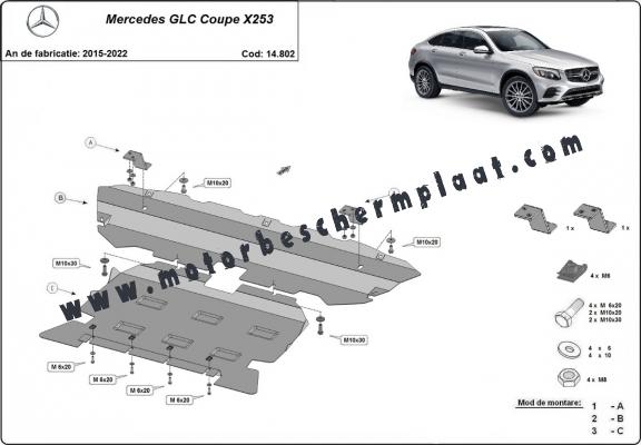 Motor Beschermplaat voor Mercedes GLC Coupe X253