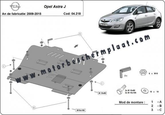 Motor, Versnellingsbak en Radiator Beschermplaat voor Opel Astra J