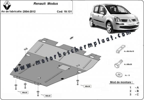 Motor en Versnellingsbak Beschermplaat voor Renault Modus
