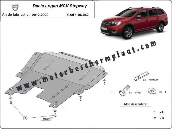 Motor en Versnellingsbak Beschermplaat voor Dacia Logan MCV Stepway