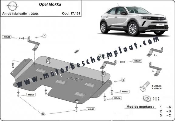 Motor en Versnellingsbak Beschermplaat voor Opel Mokka