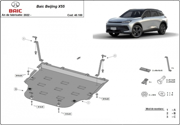 Motor Beschermplaat voor Baic Beijing X55