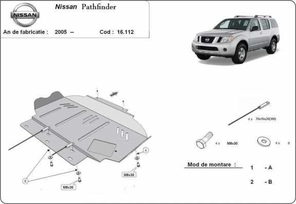 Motor Beschermplaat voor Nissan Pathfinder