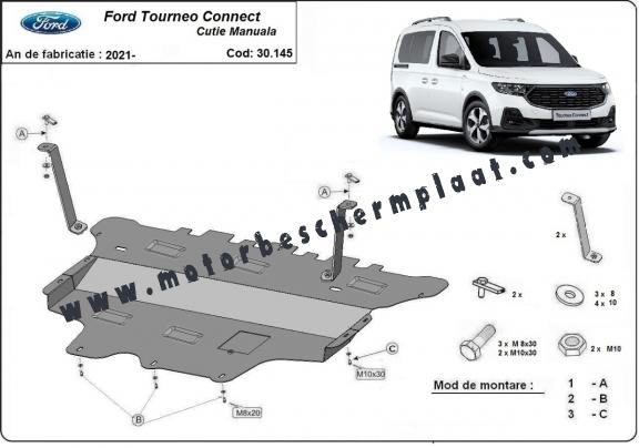 Motor, Versnellingsbak en Radiator Beschermplaat voor Ford Tourneo Connect