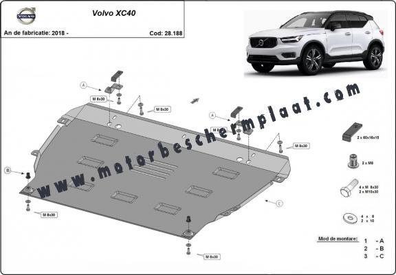 Motor, Versnellingsbak en Radiator Beschermplaat voor Volvo XC40