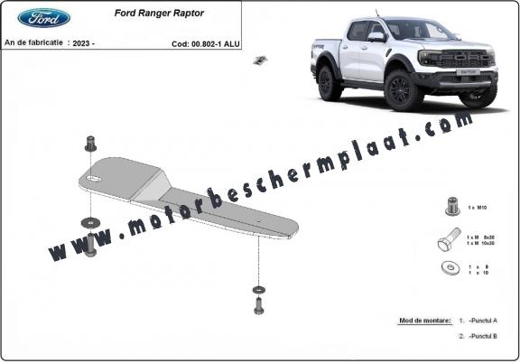 Brandstoffilter Beschermplaat voor Ford Ranger Raptor - Aluminium