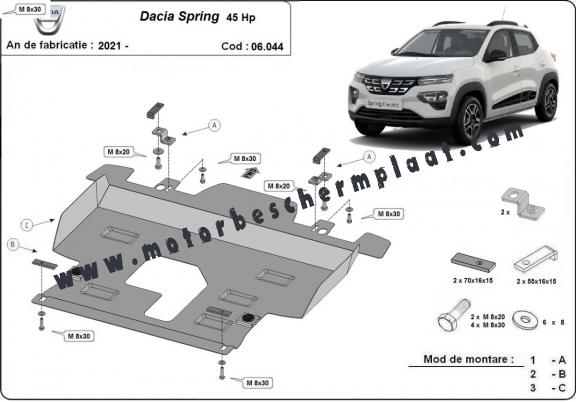 Motor en Versnellingsbak Beschermplaat voor Dacia Spring