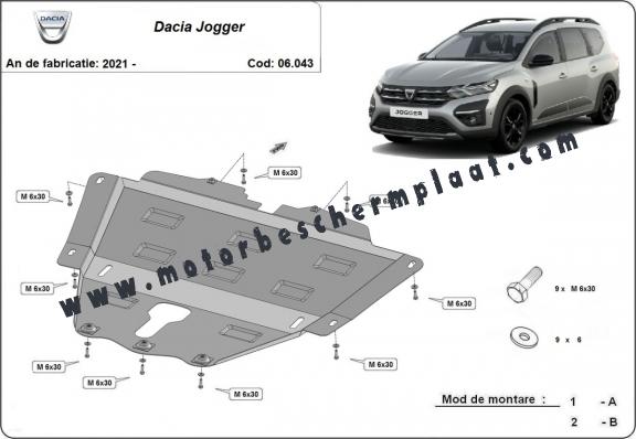 Motor en Versnellingsbak Beschermplaat voor Dacia Jogger