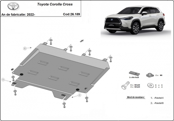 Motor Beschermplaat voor Toyota Corolla Cross