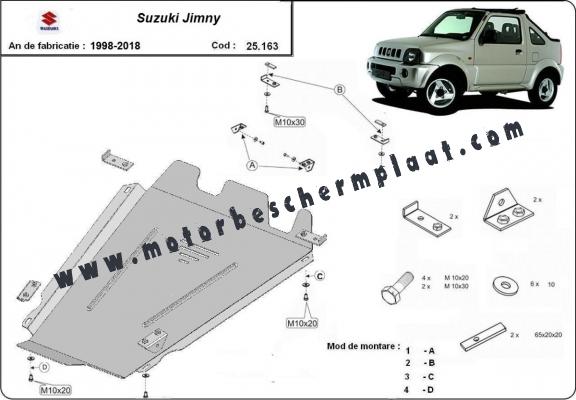 Overdracht geval Beschermplaat voor Suzuki Jimny