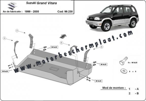 Brandstoftank Beschermplaat voor Suzuki Grand Vitara