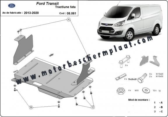 Motor en Versnellingsbak Beschermplaat voor Ford Transit