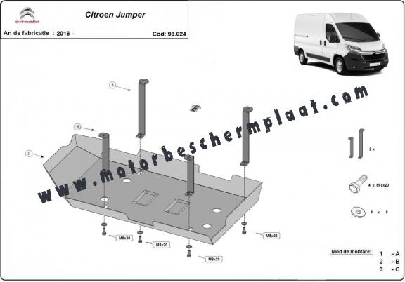 AdBlue tank Beschermplaat voor Citroen Jumper