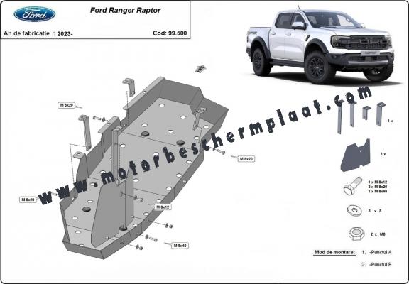 Brandstoftank Beschermplaat voor Ford Ranger Raptor