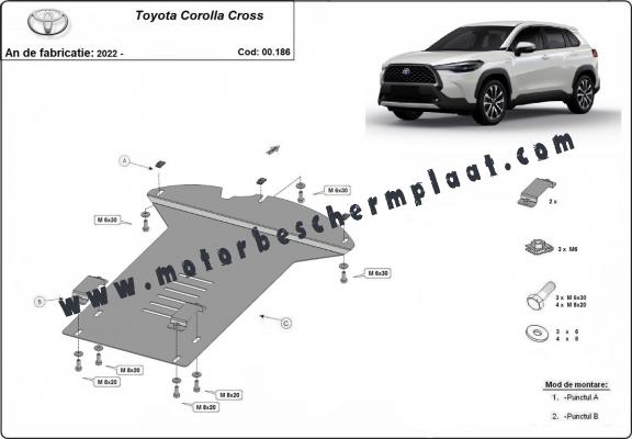 Katalysator/cat lock Beschermplaat voor Toyota Corolla Cross