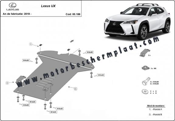 Katalysator/cat lock Beschermplaat voor Lexus UX