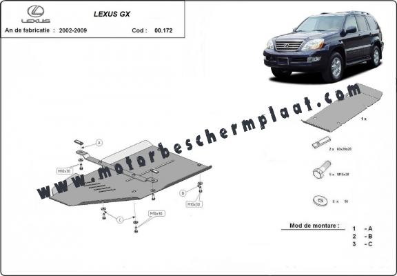 Versnellingsbak aluminium  Beschermplaat voor Lexus GX