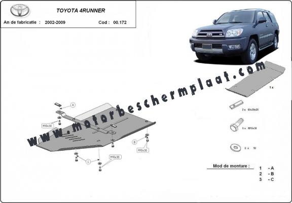 Versnellingsbak aluminium  Beschermplaat voor Toyota 4Runner
