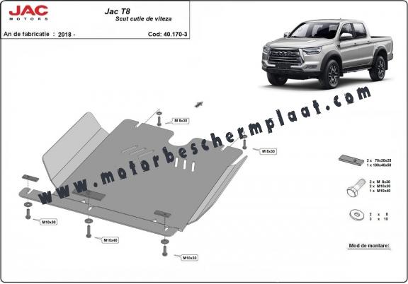 Versnellingsbak aluminium  Beschermplaat voor Jac T8