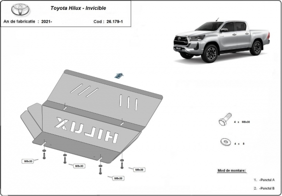 Radiator Beschermplaat voor Toyota Hilux Invincible