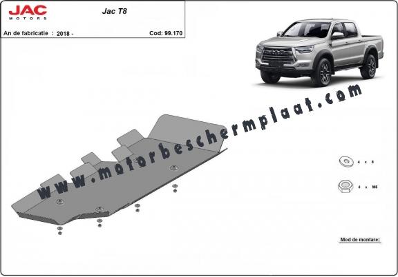 Brandstoftank Beschermplaat voor Jac T8