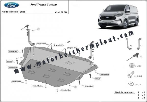 Motor en Versnellingsbak Beschermplaat voor Ford Transit Custom