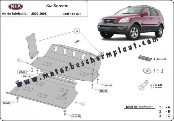 Motor en Radiator Beschermplaat voor Kia Sorento