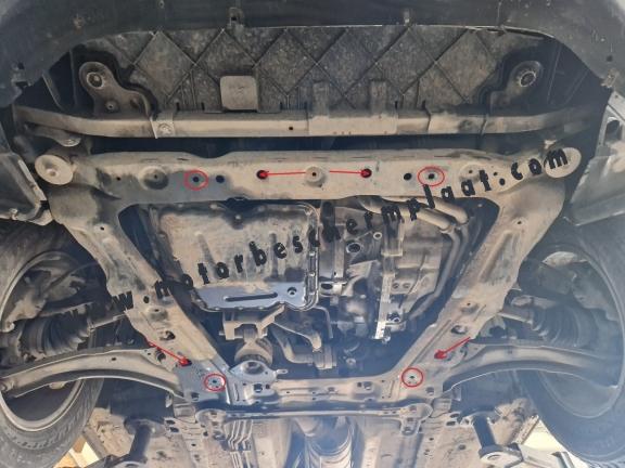 Motor, Versnellingsbak en Radiator Beschermplaat voor Nissan Qashqai