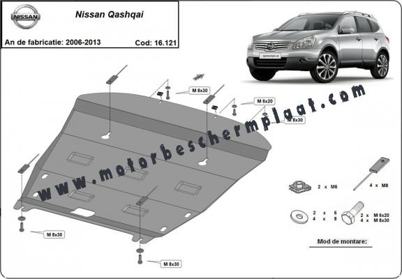 Motor, Versnellingsbak en Radiator Beschermplaat voor Nissan Qashqai