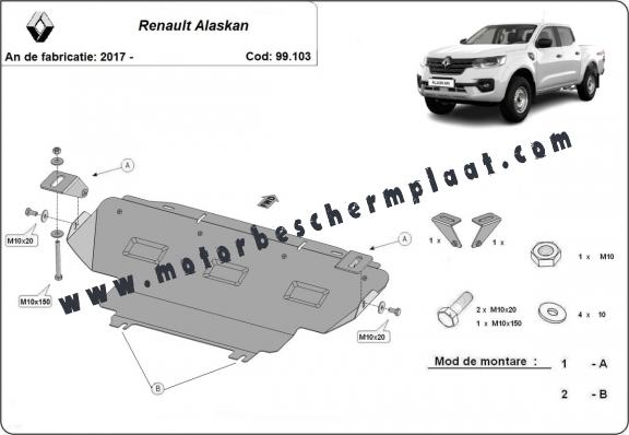 Radiator Beschermplaat voor Renault Alaskan