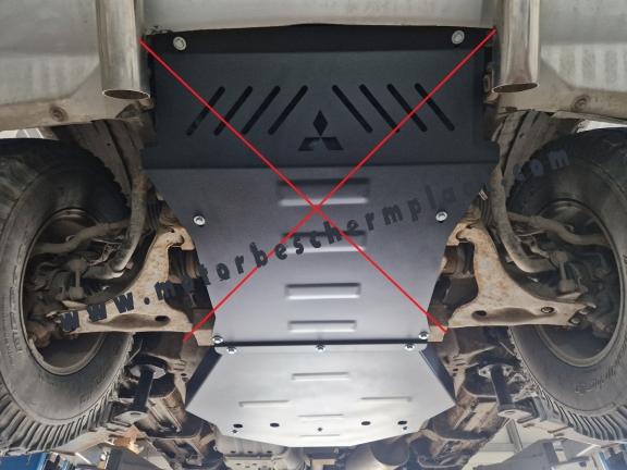 Versnellingsbak Beschermplaat voor Mitsubishi Pajero 3 (V60, V70) Vers 2.0