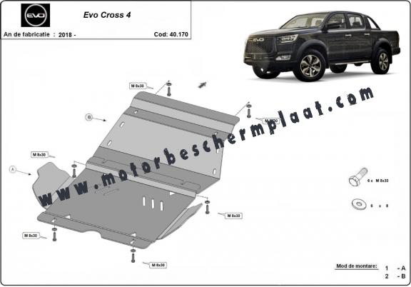 Motor en Radiator Beschermplaat voor Evo Cross 4