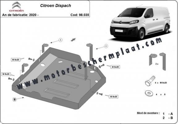 AdBlue tank Beschermplaat voor Citroen Dispatch