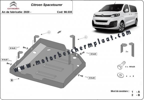 AdBlue tank Beschermplaat voor Citroen Spacetourer