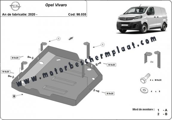 AdBlue tank Beschermplaat voor Opel Vivaro