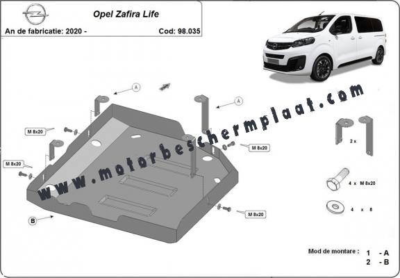 AdBlue tank Beschermplaat voor Opel Zafira Life