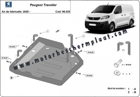 AdBlue tank Beschermplaat voor Peugeot Traveller