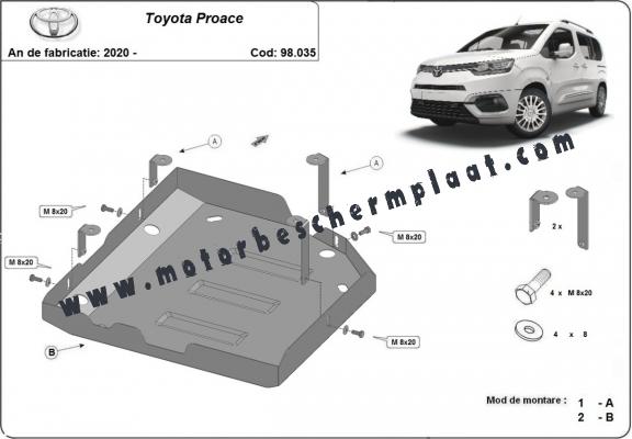 AdBlue tank Beschermplaat voor Toyota Proace