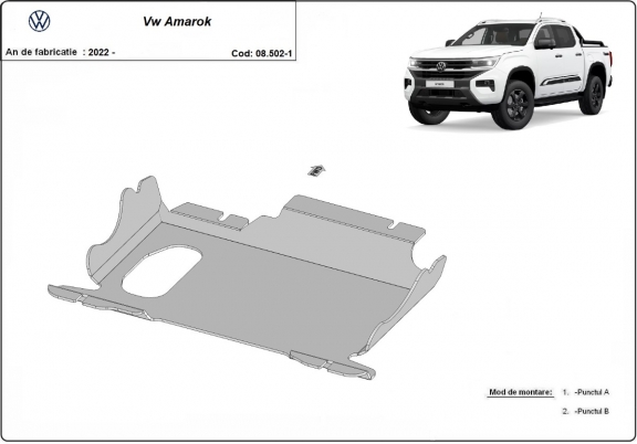 Motor Beschermplaat voor Volkswagen Amarok 2 