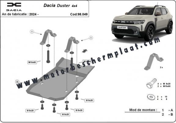 Aluminium Differentieel Beschermplaat voor Dacia Duster 4x4