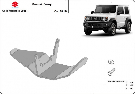 Differentieel Beschermplaat voor Suzuki Jimny