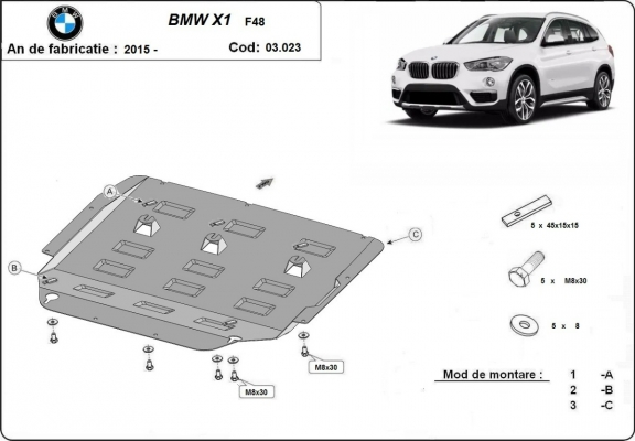 Motor Beschermplaat voor BMW X1 F48
