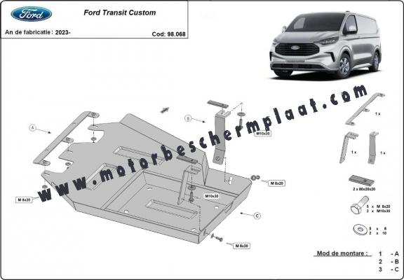AdBlue tank Beschermplaat voor Ford Transit Custom