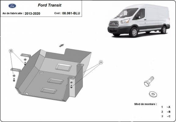 AdBlue tank Beschermplaat voor Ford Transit