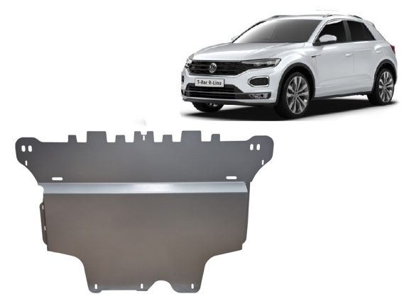 Aluminium Motor, Versnellingsbak en Radiator Beschermplaat voor Volkswagen T-Roc