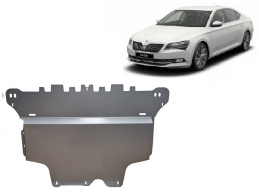 Aluminium Motor, Versnellingsbak en Radiator Beschermplaat voor Skoda Superb III