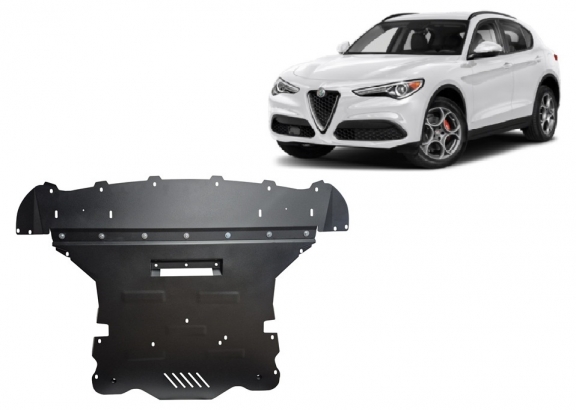 Motor, Versnellingsbak en Radiator Beschermplaat voor Alfa Romeo Stelvio