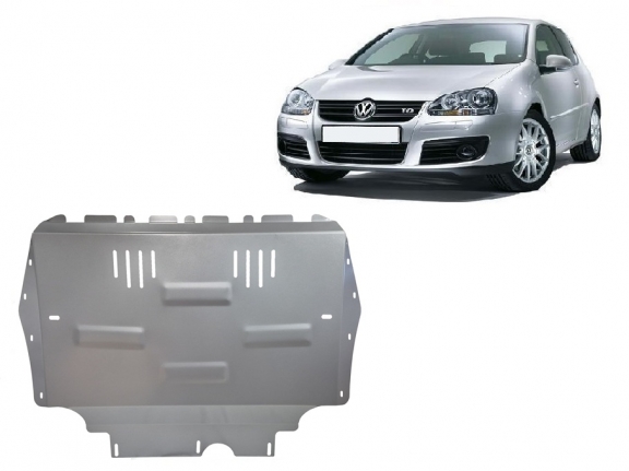 Aluminium Motor, Versnellingsbak en Radiator Beschermplaat voor Vw Golf Plus