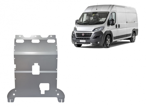 Aluminium Motor, Versnellingsbak en Radiator Beschermplaat voor Fiat Ducato